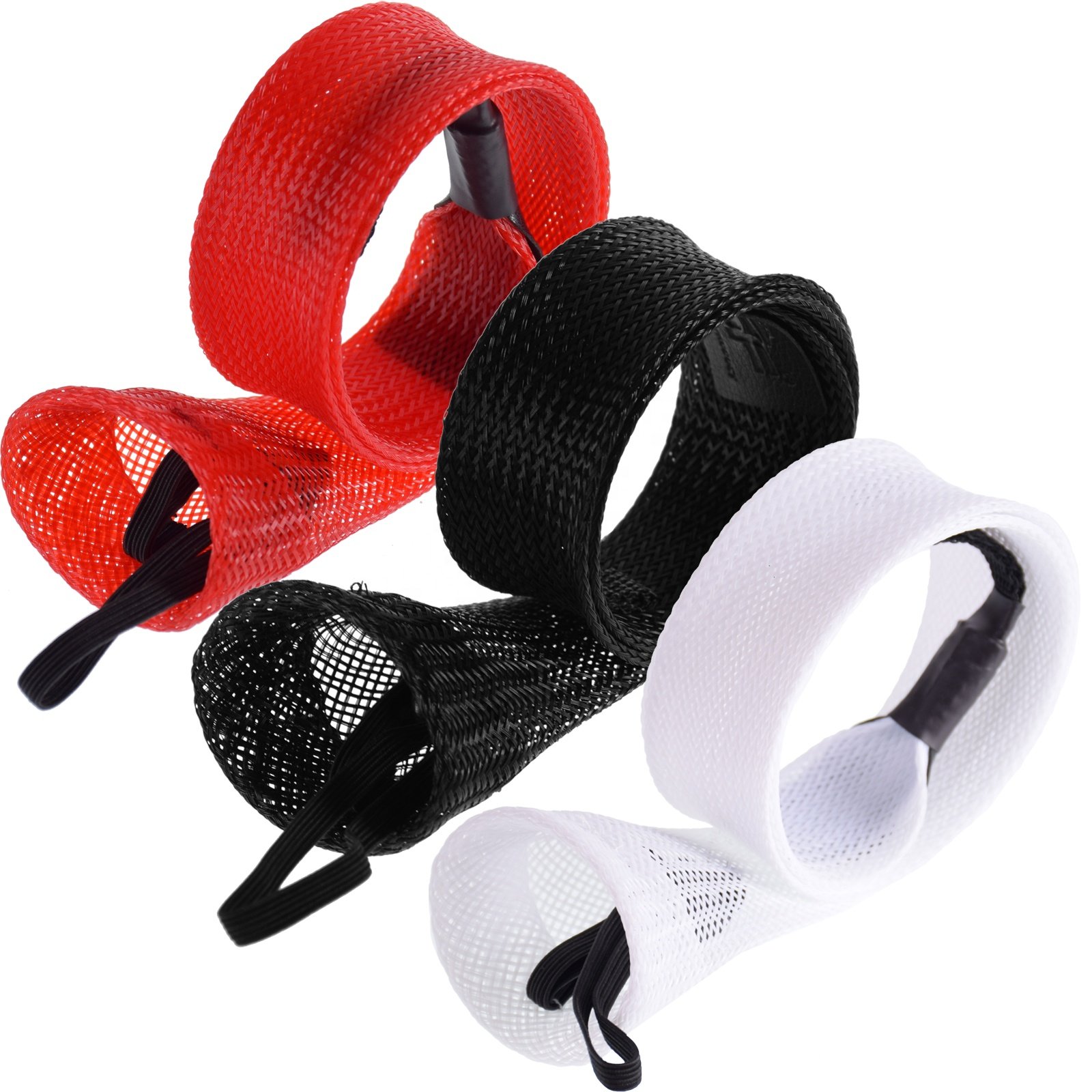 Ice Fishing Rod Socks Braided Mesh Rod Sleeve Cover 3PCS/Pack