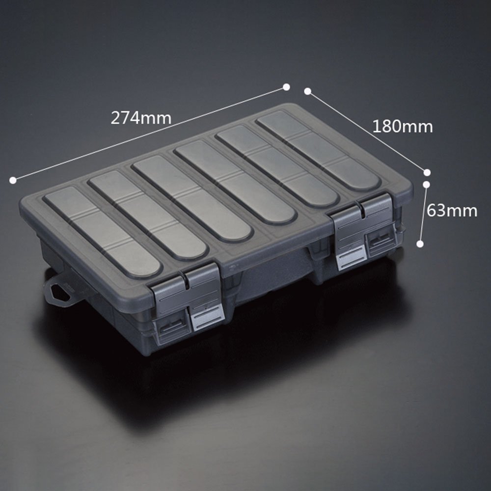 Two-tier Tackle Box Adjustable Divider Create More Compartments Fishing Tools Lure Box Semi Transparent Cover Utility Tackle Box