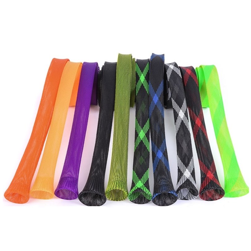 Top Right AC042 Fishing Pole Sleeve Fishing Rod Protector Tools Expandable Braided Fishing Rod Cover Rod Sock