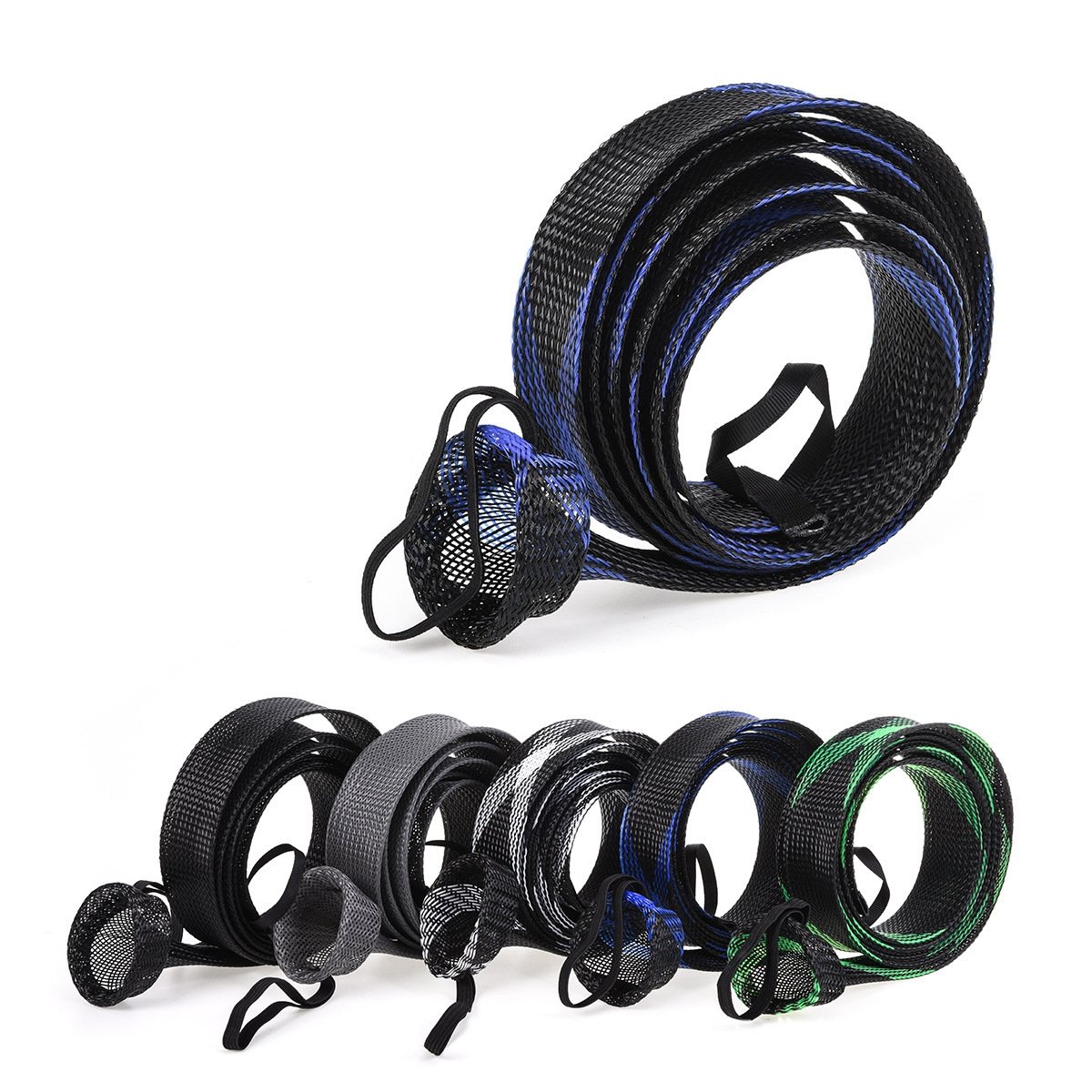 Top Right AC042 Fishing Pole Sleeve Fishing Rod Protector Tools Expandable Braided Fishing Rod Cover Rod Sock