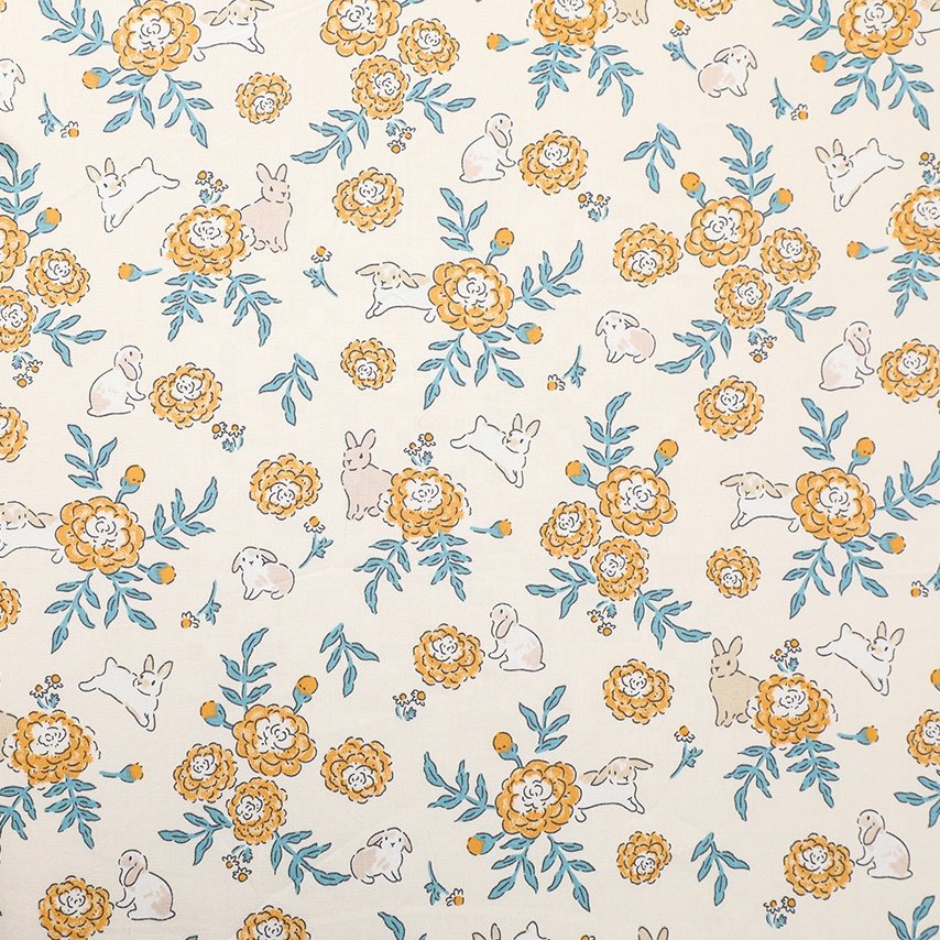 100% Cotton Twill Print Flower Pattern Pure Cotton Printed Fabric for Blouse Dress