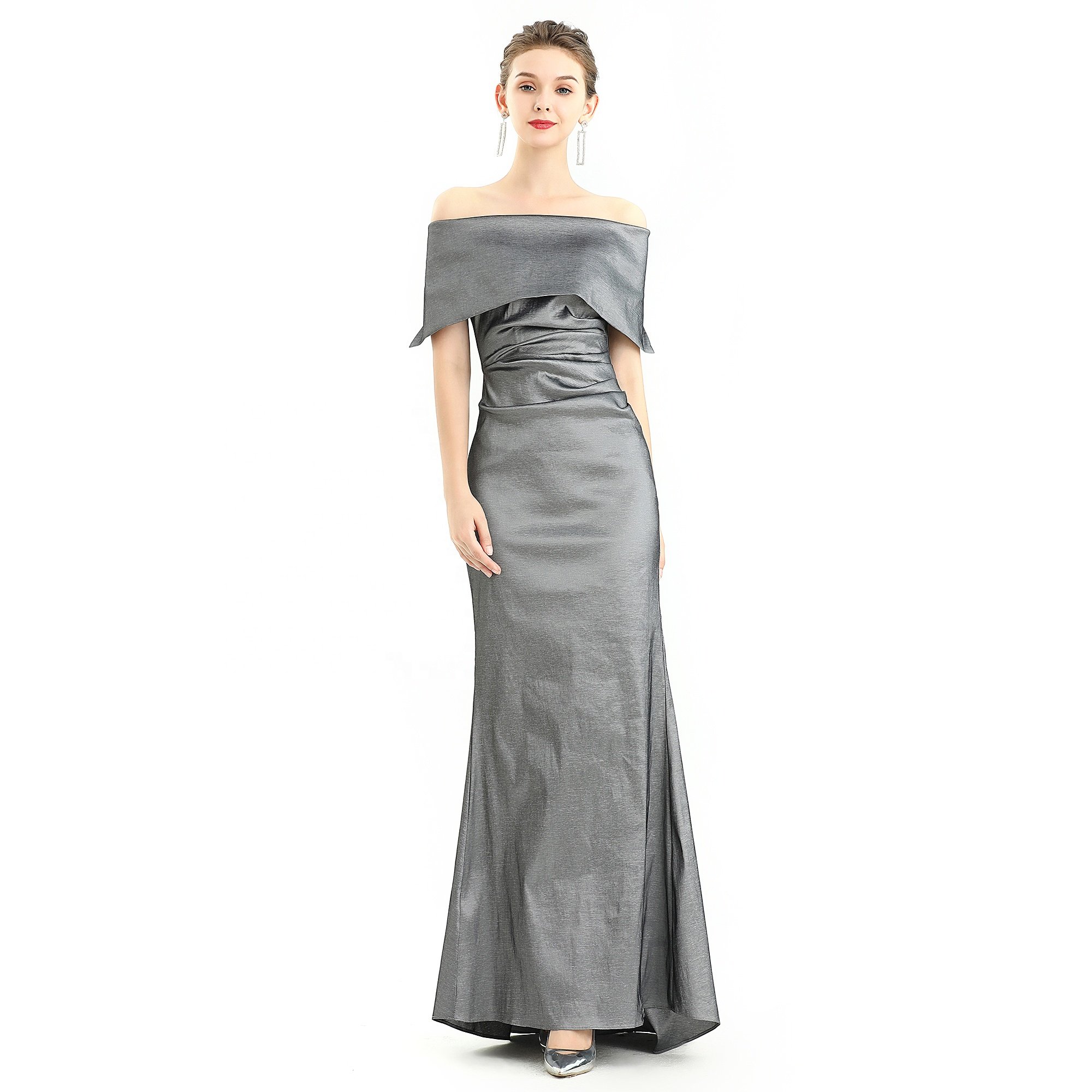 D111 Evening Dresses Noble High Quality One Shoulder Fashion Elegant Off Shoulder Long Prom Gowns Dresses Women