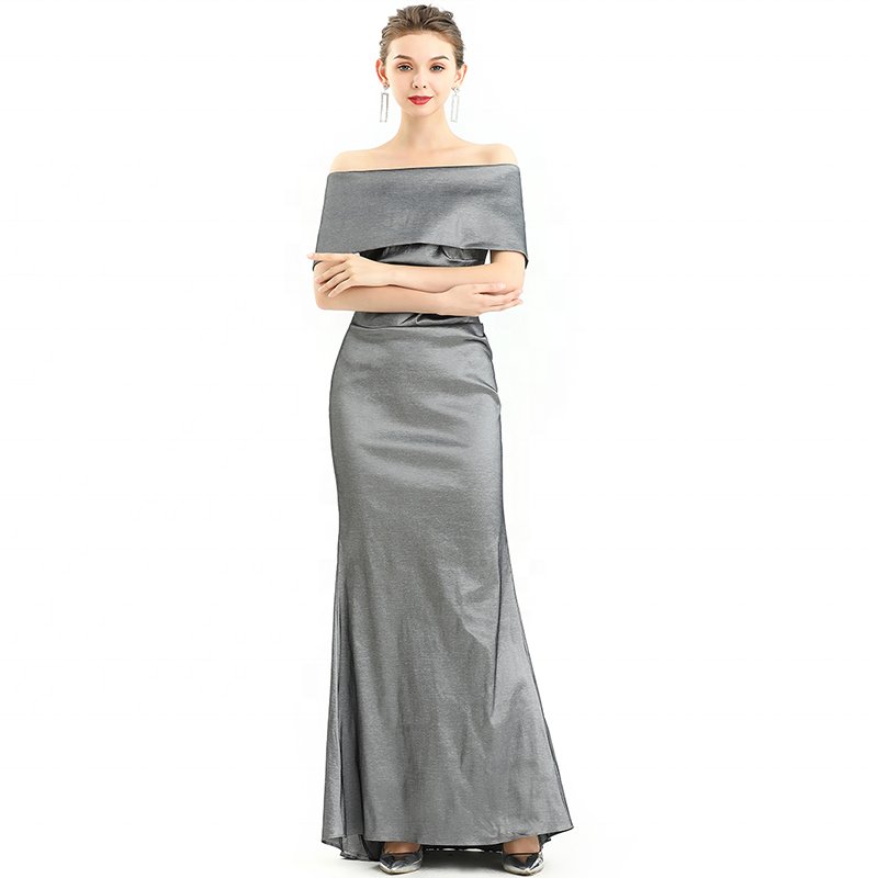 D111 Evening Dresses Noble High Quality One Shoulder Fashion Elegant Off Shoulder Long Prom Gowns Dresses Women