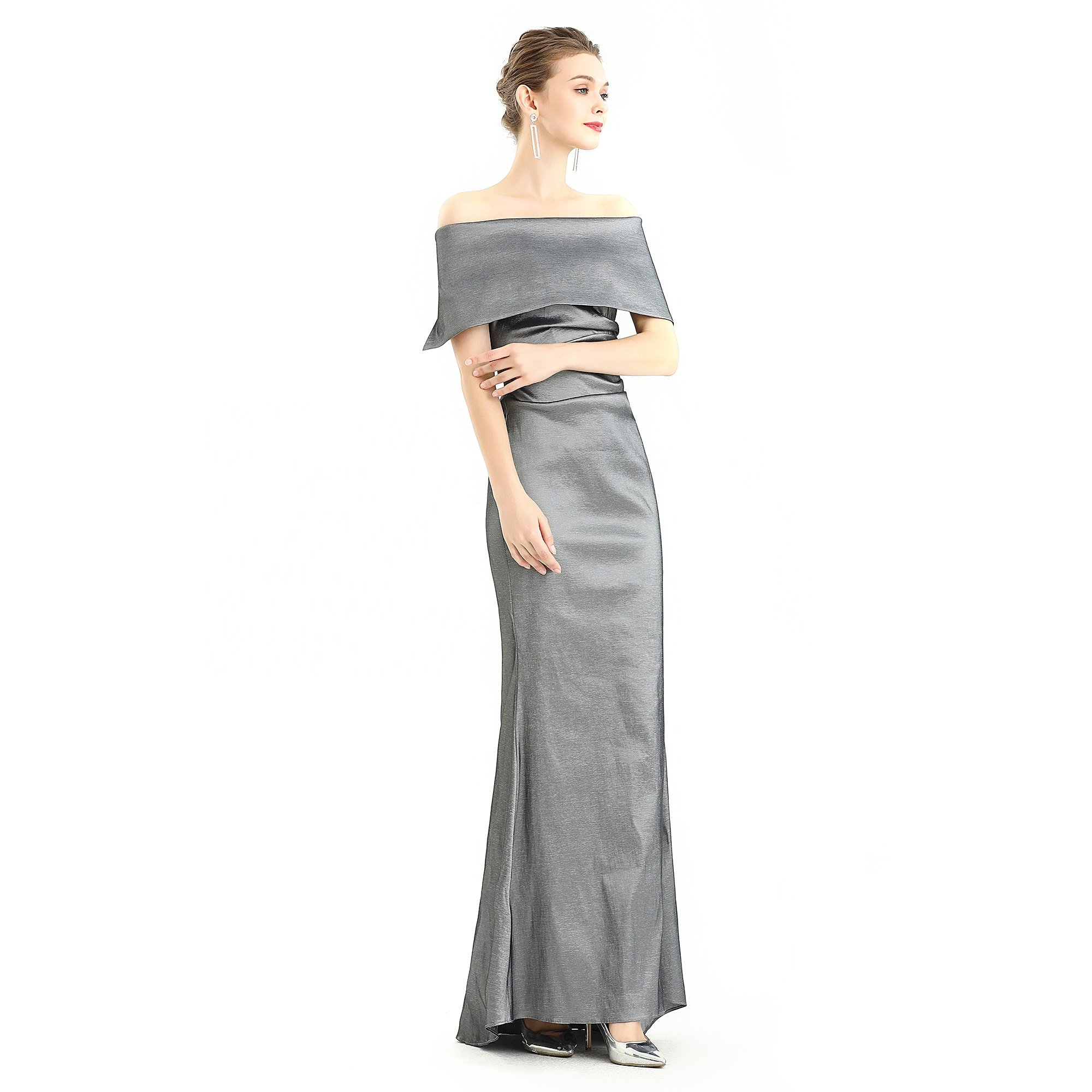 D111 Evening Dresses Noble High Quality One Shoulder Fashion Elegant Off Shoulder Long Prom Gowns Dresses Women