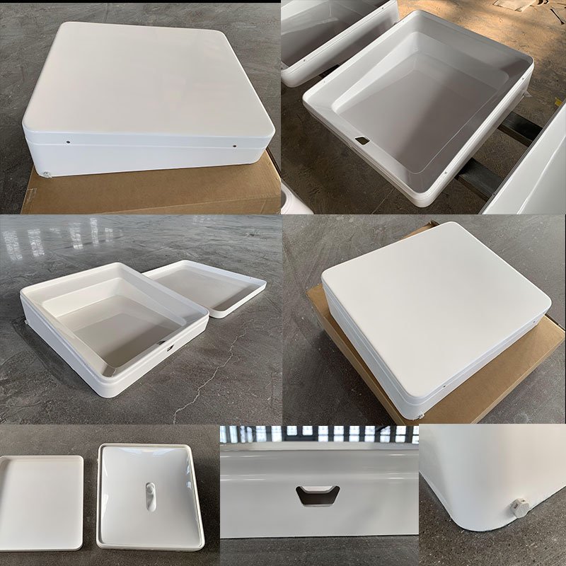 High Quality FRP Fiberglass square Composite Empty Radome Box Antenna radar Sea Boat Starlink Radome Cover