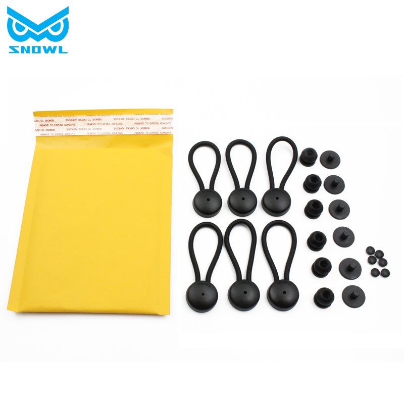 Snowl Fastener Shock Cord Knob with Black #Stay Put#