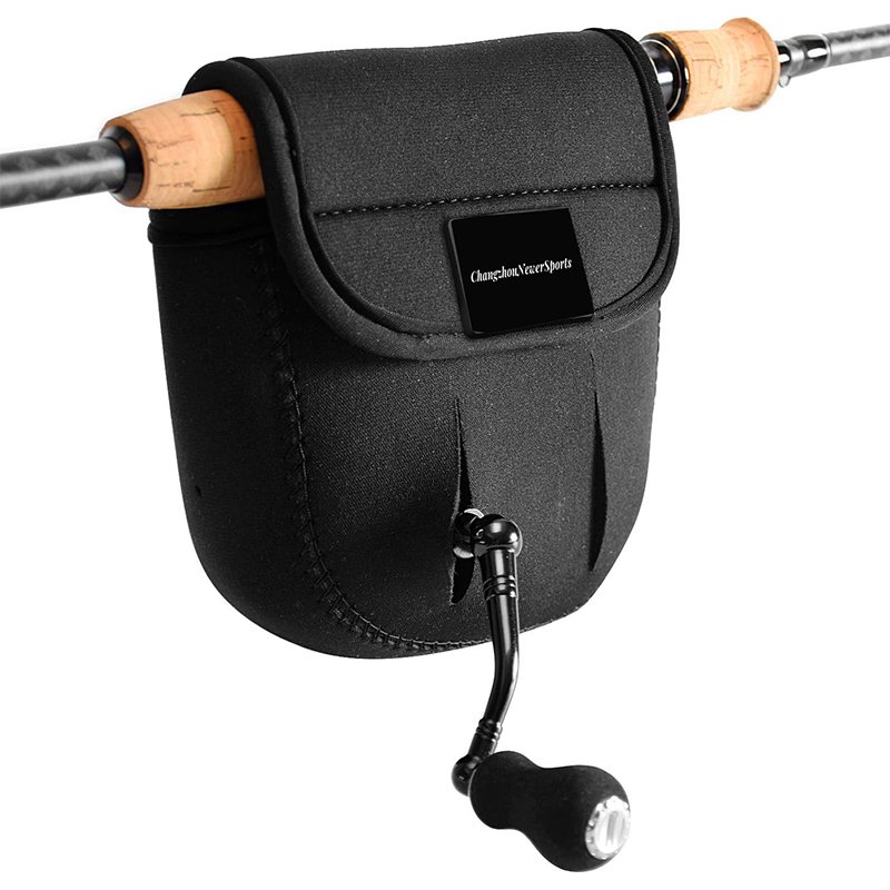 China Factory Manufacturer Custom logo Printed Durable Elastic Fishing Gear Neoprene Fishing Reel Bag Cover