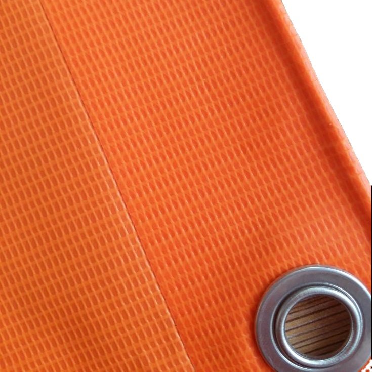 Fire Retardant Orange Pvc Tarpaulin, 400gsm, 200D*300D 18*12