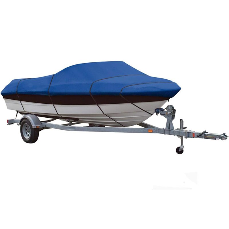 Boat Cover 17-19ft with Motor Cover,Waterproof 900D Heavy Duty Marine Canvas Trailerable Boat Covers