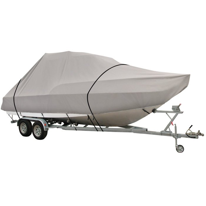 Boat Cover 17-19ft with Motor Cover,Waterproof 900D Heavy Duty Marine Canvas Trailerable Boat Covers