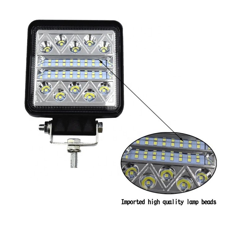 Offroad 4 Inch Round 102W Automobile LED Work Light 4x4 Headlight Driving Lamp for Car SUV Jeep Truck Tractor Boat