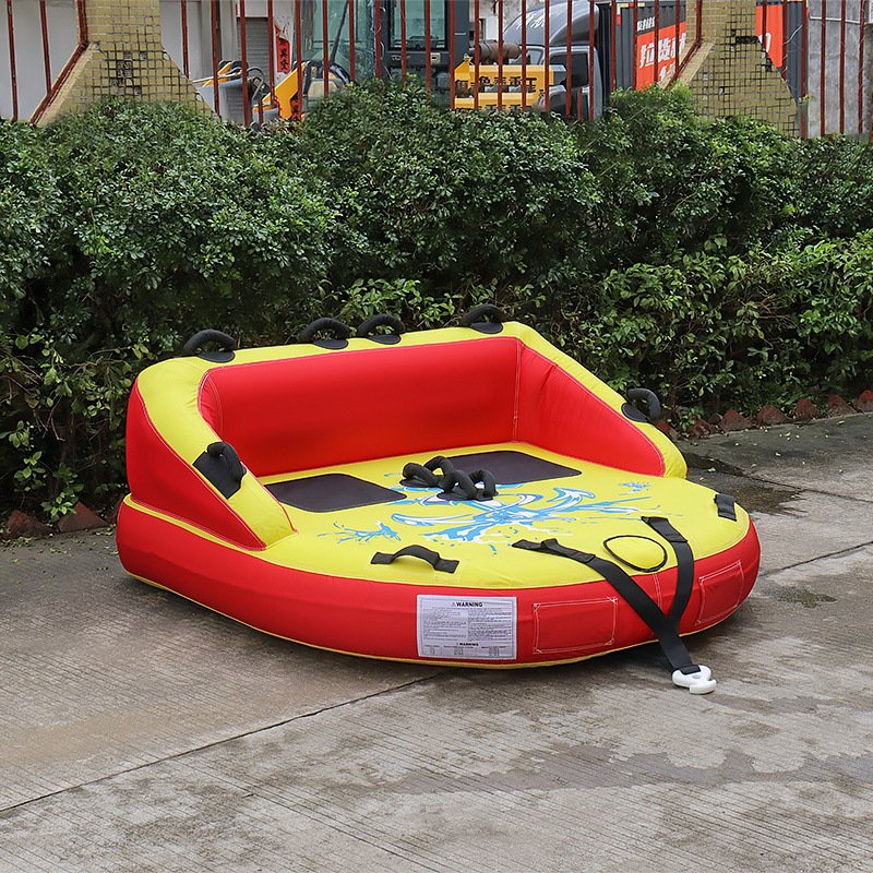 Customized Inflatable Towable Water Sports Water Tube Boat 4 Rider Water Jet Ski Sports Inflatable Towing Sofa Towable Tube