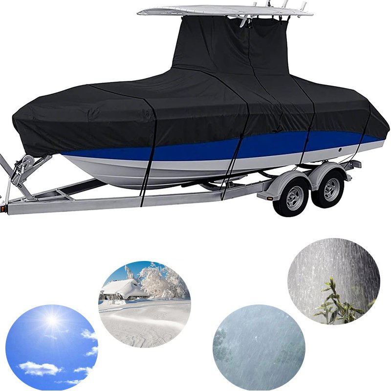 Wholesale Price Gray Heavy Duty Marine Grade Boat Cover Waterproof Dustproof Uv Protect Boat Cover