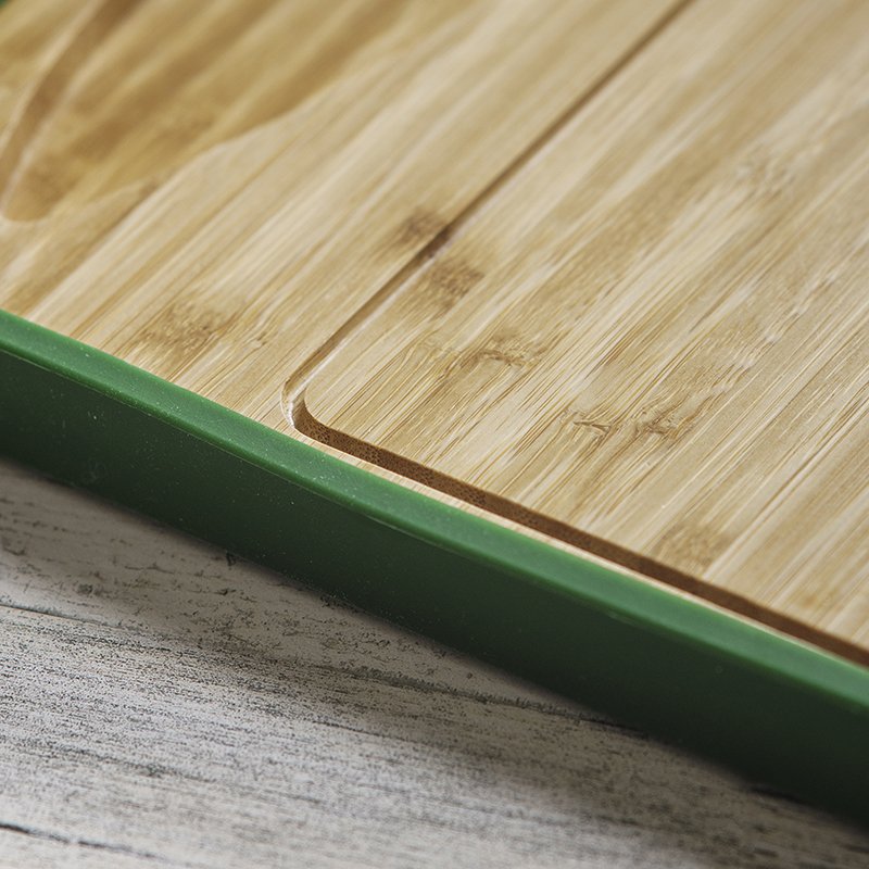 A Curved Travel Cutting Board with a Chef's Knife and Silicone Travel Cover Is Perfect for RV, Camping, Boating, or Picnicking