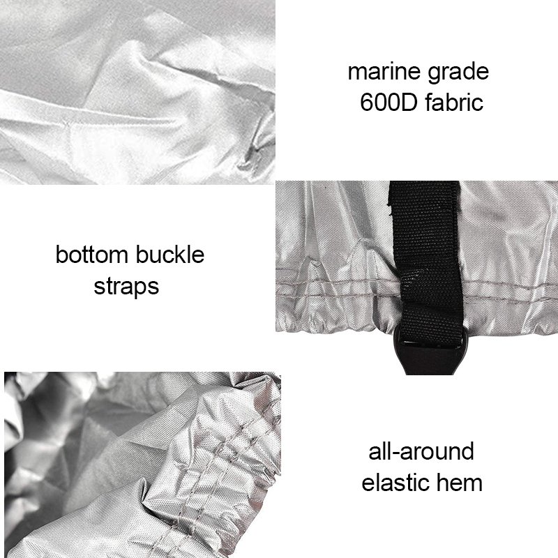 Wholesale Durable 600D Polyester Boat Cover Custom logo Outdoor Waterproof and UV Resistant Universal Boat Cover