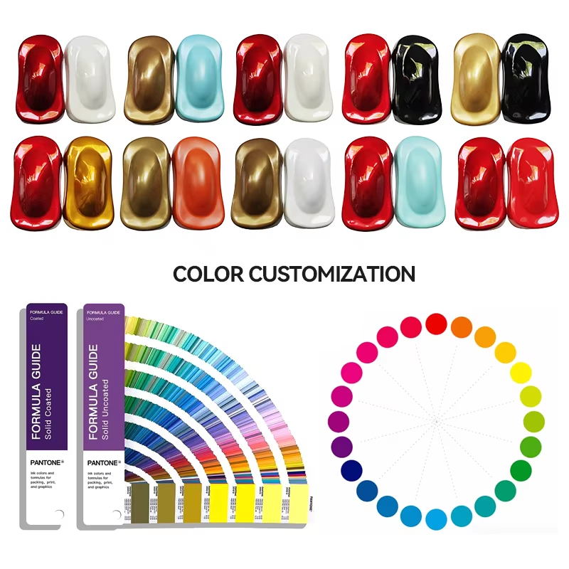 Wholesale Customized PPHC1412 Candy Color Powder Coating Heat Resistance Electrostatic Spraying Powder Coating