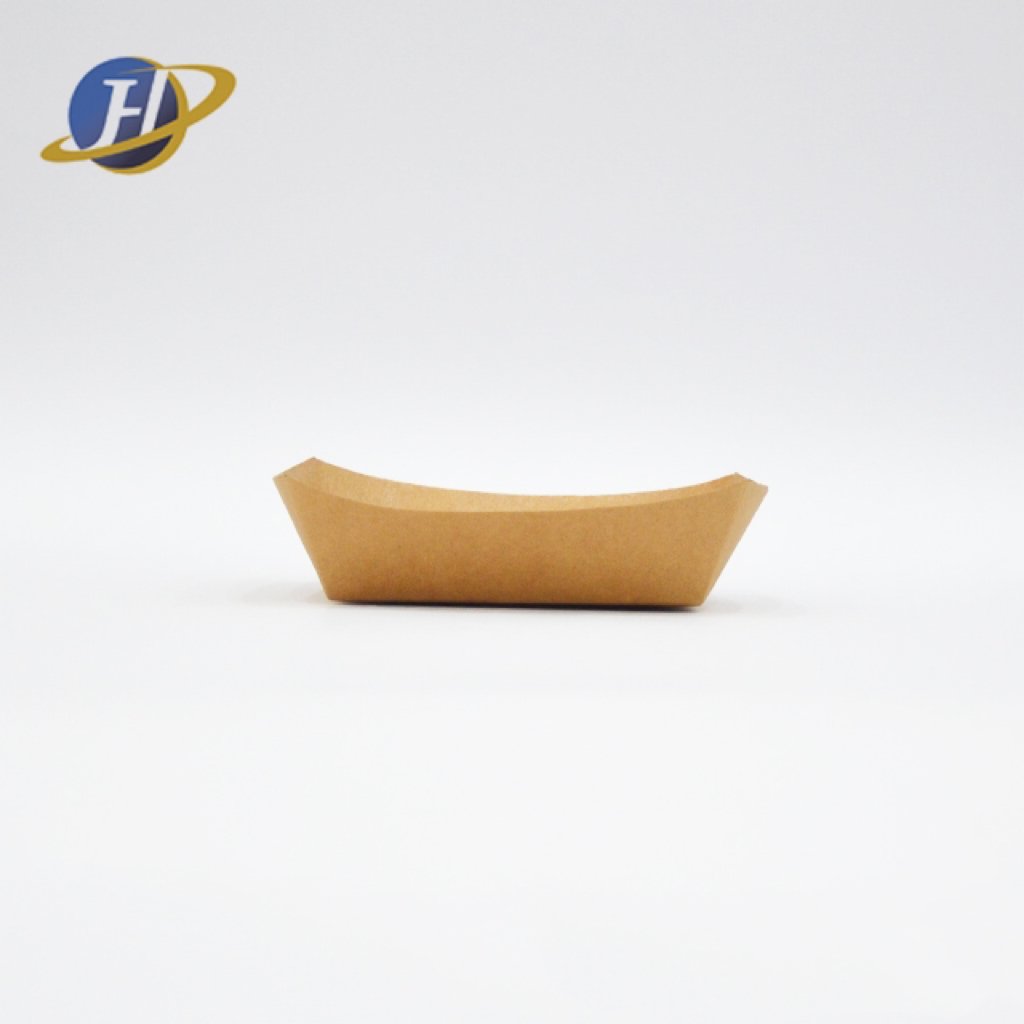 Vietnamese Production of Kraft Paper Boat Box with Film Waterproof Oil Can Be Customized Without Cover