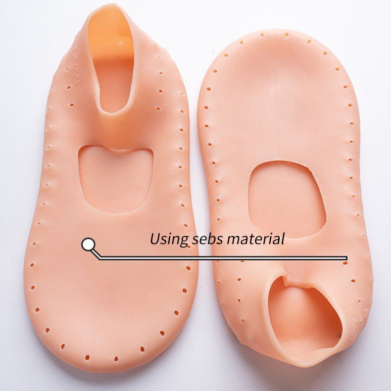 Ladies Shallow Heel Boat Socks Breathable Non-Slip Silicone Gel Foot Covers Moisturizing and Moisturizing Heel Socks