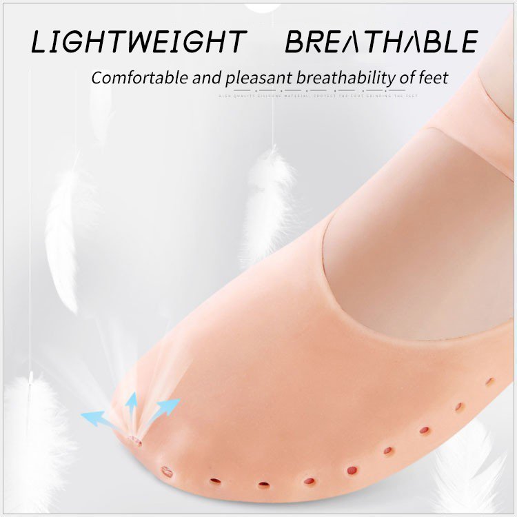 Ladies Shallow Heel Boat Socks Breathable Non-Slip Silicone Gel Foot Covers Moisturizing and Moisturizing Heel Socks