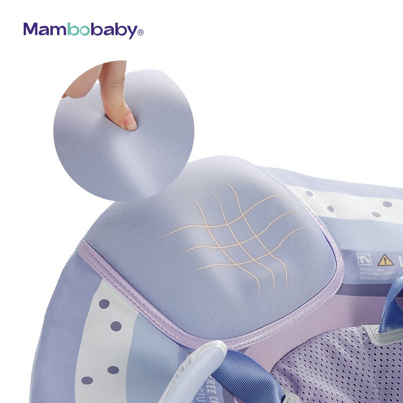 Rainbow Chest Float With Canopy for Kids From 3-24months Mambobaby air Free Baby Float Wonderful Rainbow Swimming Ring