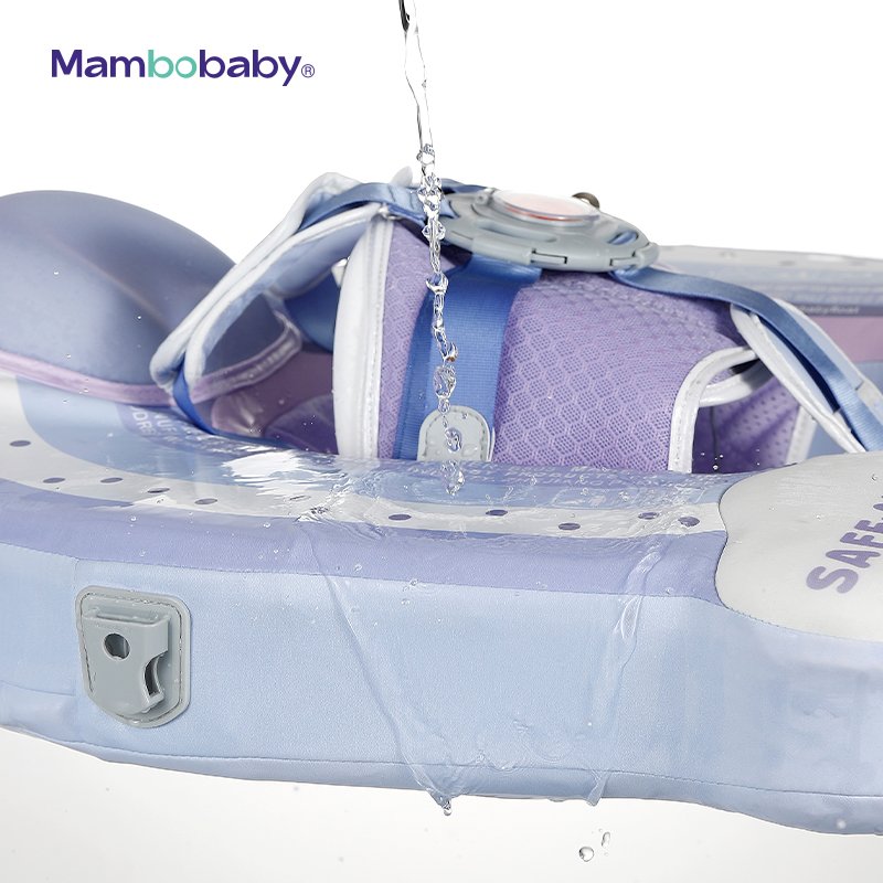 Rainbow Chest Float With Canopy for Kids From 3-24months Mambobaby air Free Baby Float Wonderful Rainbow Swimming Ring