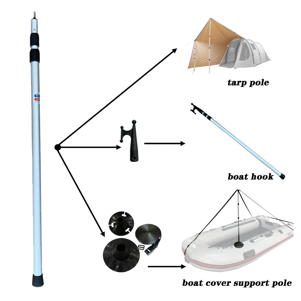 Qiyun Marine Accessories Heavy Duty Boat Adjustable System Telescopic Boat Cover Support Pole