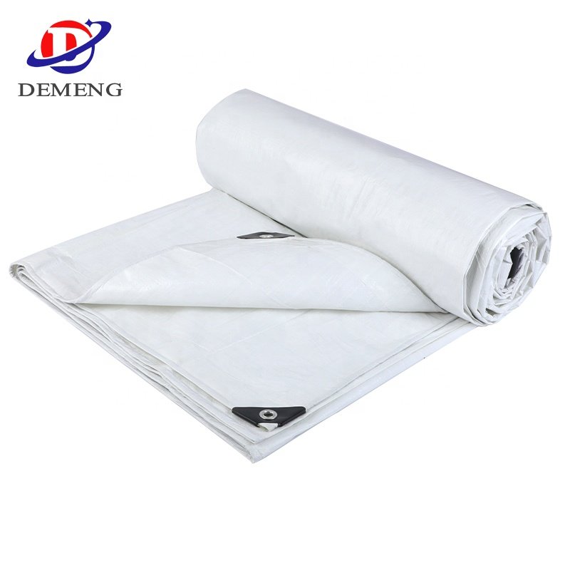China White Color Waterproof Roofing Cover Tarpaulin Factory