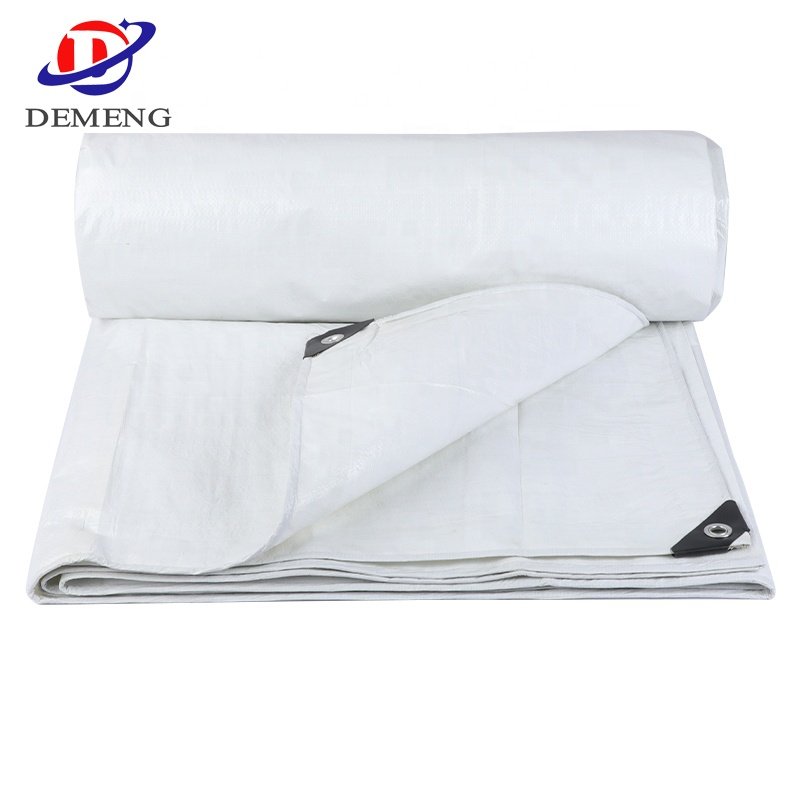 China White Color Waterproof Roofing Cover Tarpaulin Factory