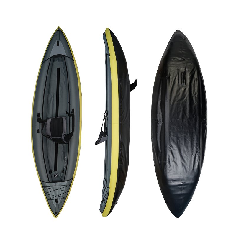 3.8M Oem Design 3 Person Stable Family Inflatable Pvc Kayak with Nylon Fabric Reinforced Cover