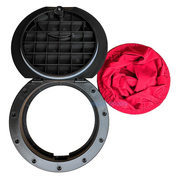 Plastic ABS Marine Boat Deck Hatch Plate Deck Cover With Storage Bag Kayak Accessories