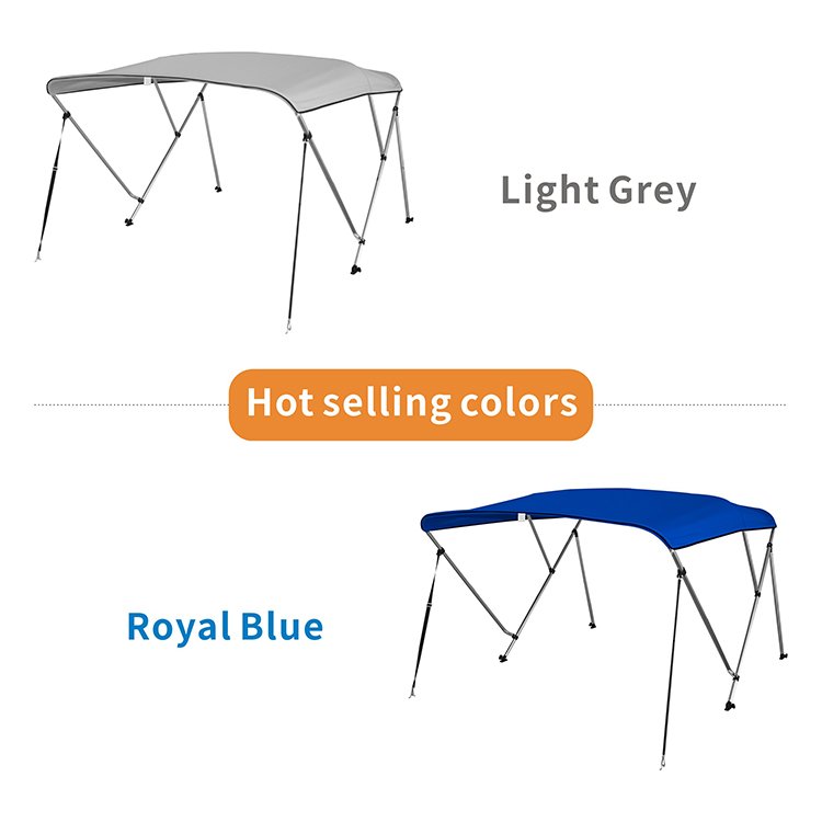 NHCX Marine Easy Instaling Boat Tent 3 Bow Boat Canopy Bimini Top