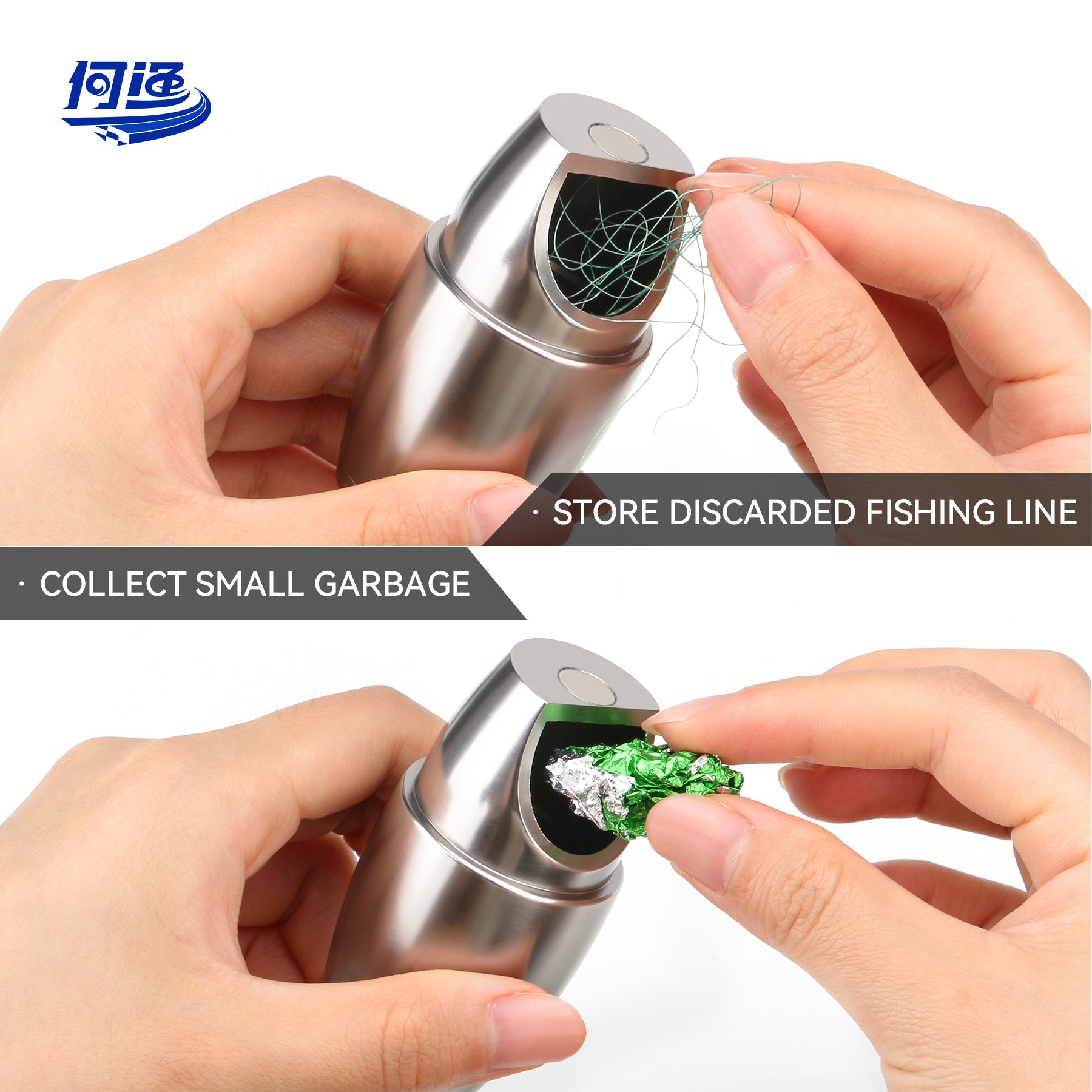 Portable Pocket Storage Ashtray Aluminum Alloy Mini Size Magnetic Suction Cover for Cigarettes Outside Fishing Hooks Line Bait