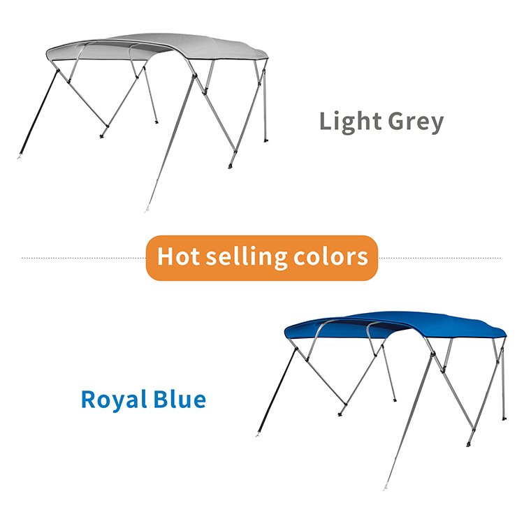 NHCX 3 Bow Bimini Top Boat Cover With 22mm Aluminum Frame