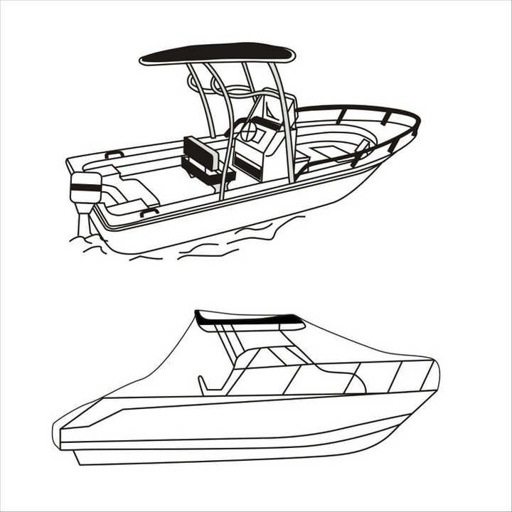 STARRYHEART Marine Grade Fabric Accessories Waterproof Boat T Top Boat Cover