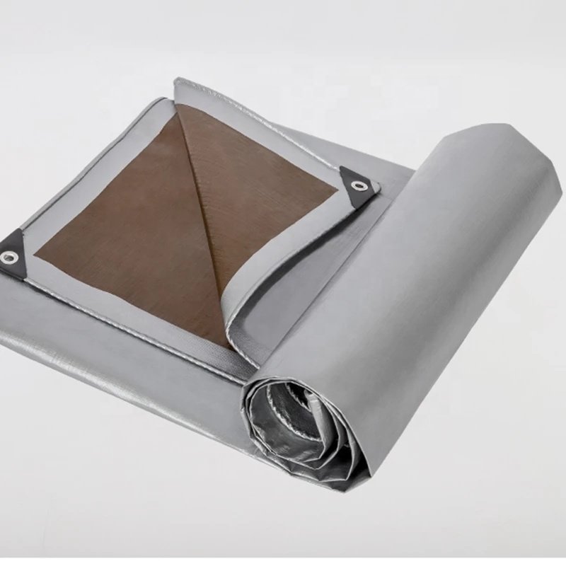 PE Waterproof Tarp Heavy Duty Reinforced Poly Tarp Waterproof Tarpaulin Ground Sheet Camping Tent Cover with Eyelets