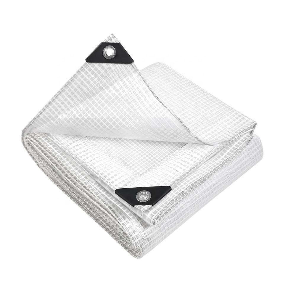PE Waterproof Tarp Heavy Duty Reinforced Poly Tarp Waterproof Tarpaulin Ground Sheet Camping Tent Cover with Eyelets
