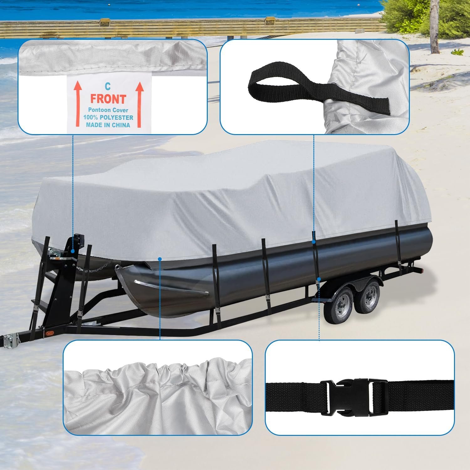 High Quality Different Size Durable Oxford Fabric Waterproof Dustproof Boat Cover