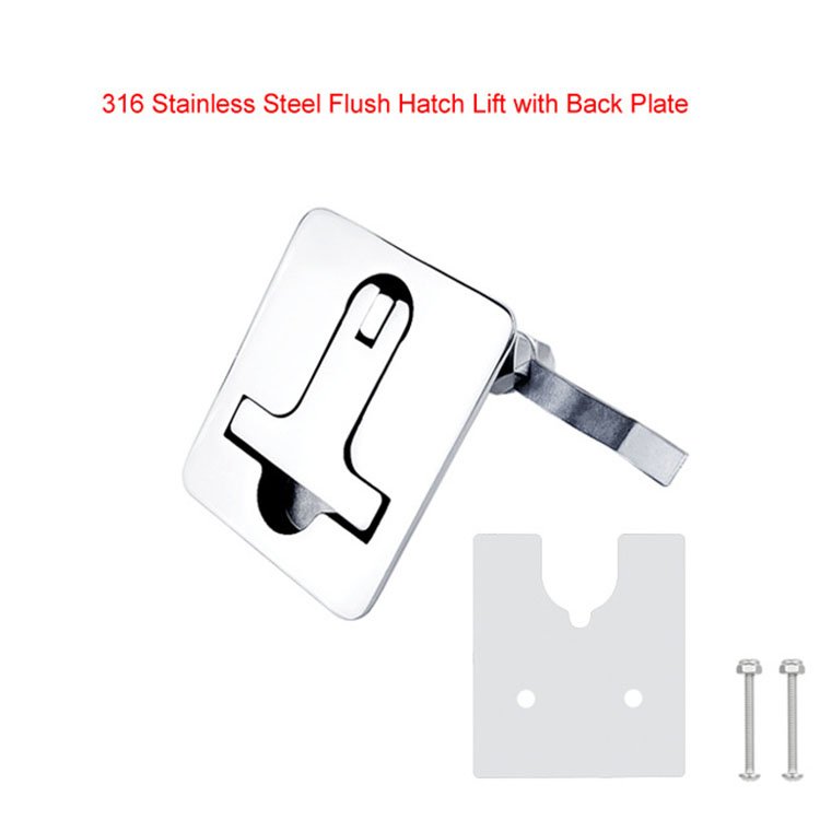 Boat Latches Stainless SteelHatch Rectangle Marine Boat Flush Pull Hatch Latch Locking Lift Handle Rectangle Deck