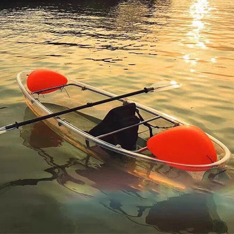 PC Kayak Boat Polycarbonate Boats Transparent Kayak Cheap Fishing Boat Leisure Rowig Dugout Canoe Factory Direct Selling