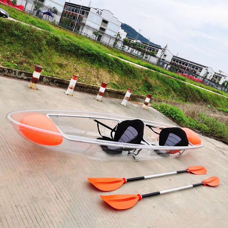 PC Kayak Boat Polycarbonate Boats Transparent Kayak Cheap Fishing Boat Leisure Rowig Dugout Canoe Factory Direct Selling