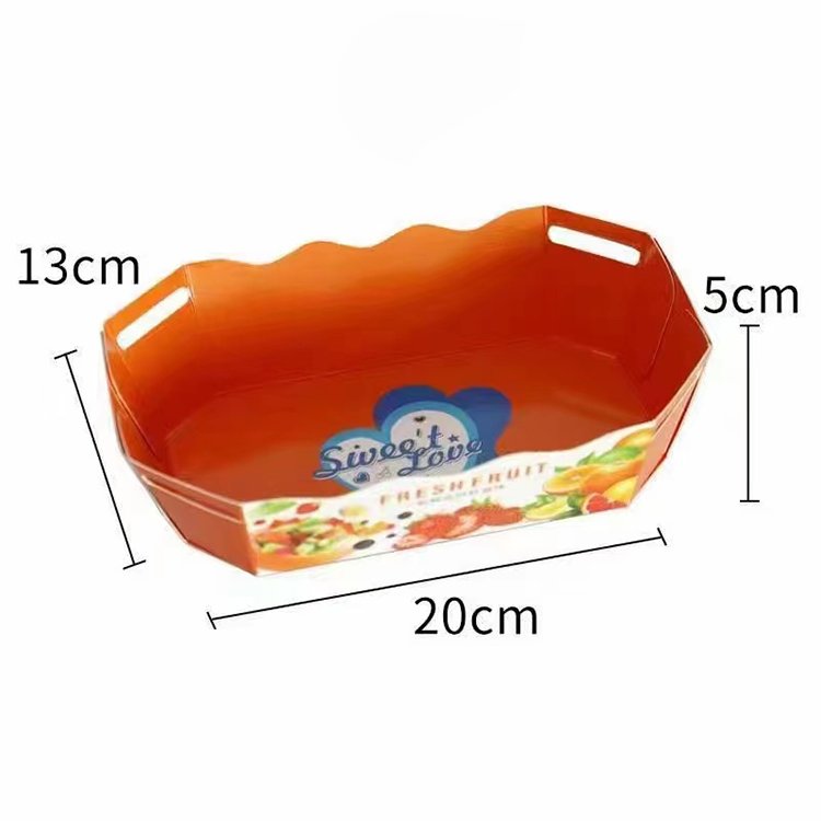Toowin Packing Environmentally Friendly Packaging Box Strawberry Cherries Grape Keep Fresh Fruit Plate Paper Display Packing Box