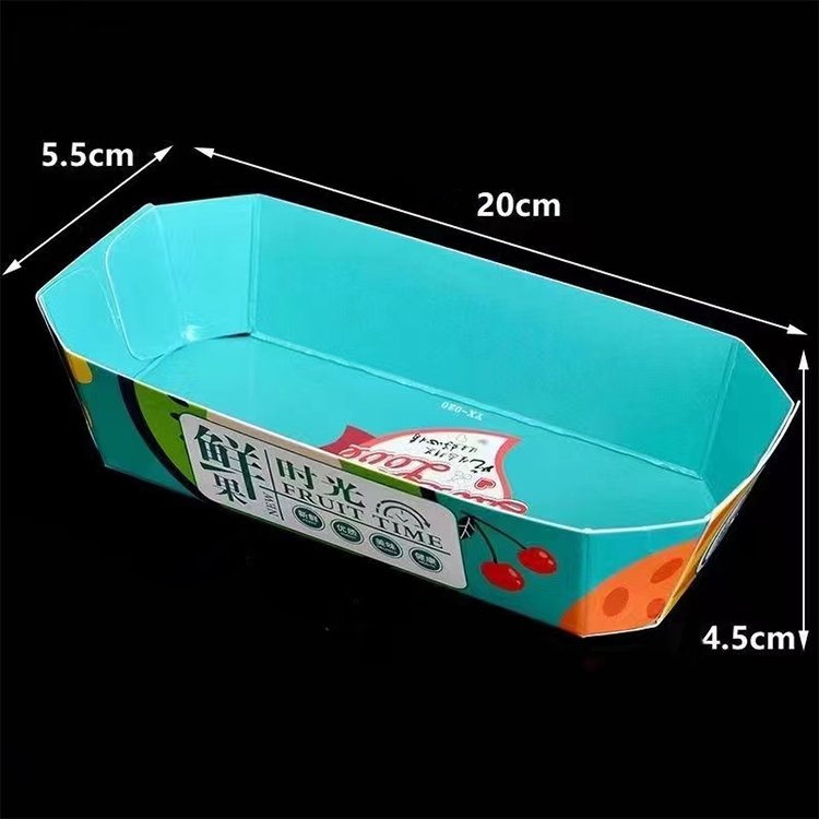 Toowin Packing Environmentally Friendly Packaging Box Strawberry Cherries Grape Keep Fresh Fruit Plate Paper Display Packing Box