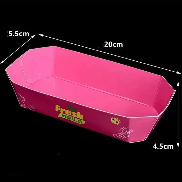Toowin Packing Environmentally Friendly Packaging Box Strawberry Cherries Grape Keep Fresh Fruit Plate Paper Display Packing Box