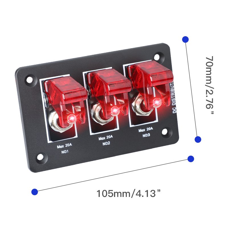 Factory Supply 120A Red Cover ON/Off Toggle Car Switch Automotive Car Marine Boat RV Camper 12v off Road Switch Panel