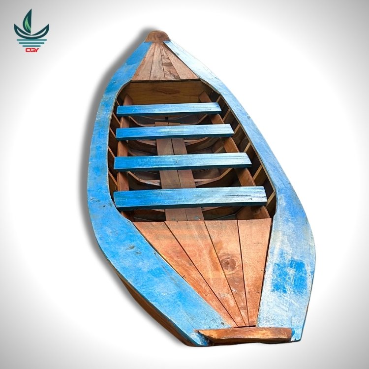 Handmade Wooden Rowing Boat Customizable 3.3m Fishing Boat for Lake Outdoor Use Wholesale Many Sizes Made in Vietnam