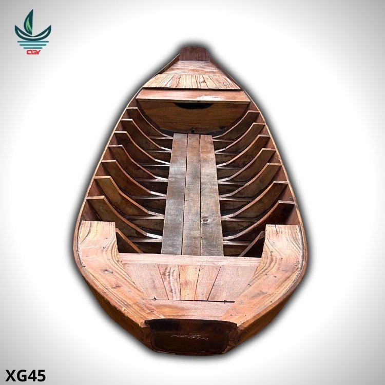 Handmade Wooden Rowing Boat Customizable 3.3m Fishing Boat for Lake Outdoor Use Wholesale Many Sizes Made in Vietnam