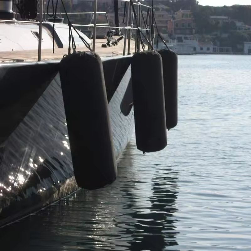 MESOROCK Brand Custom Printing Neoprene Boat Fender Cove Soft Black Boat Fabric Fender Covers