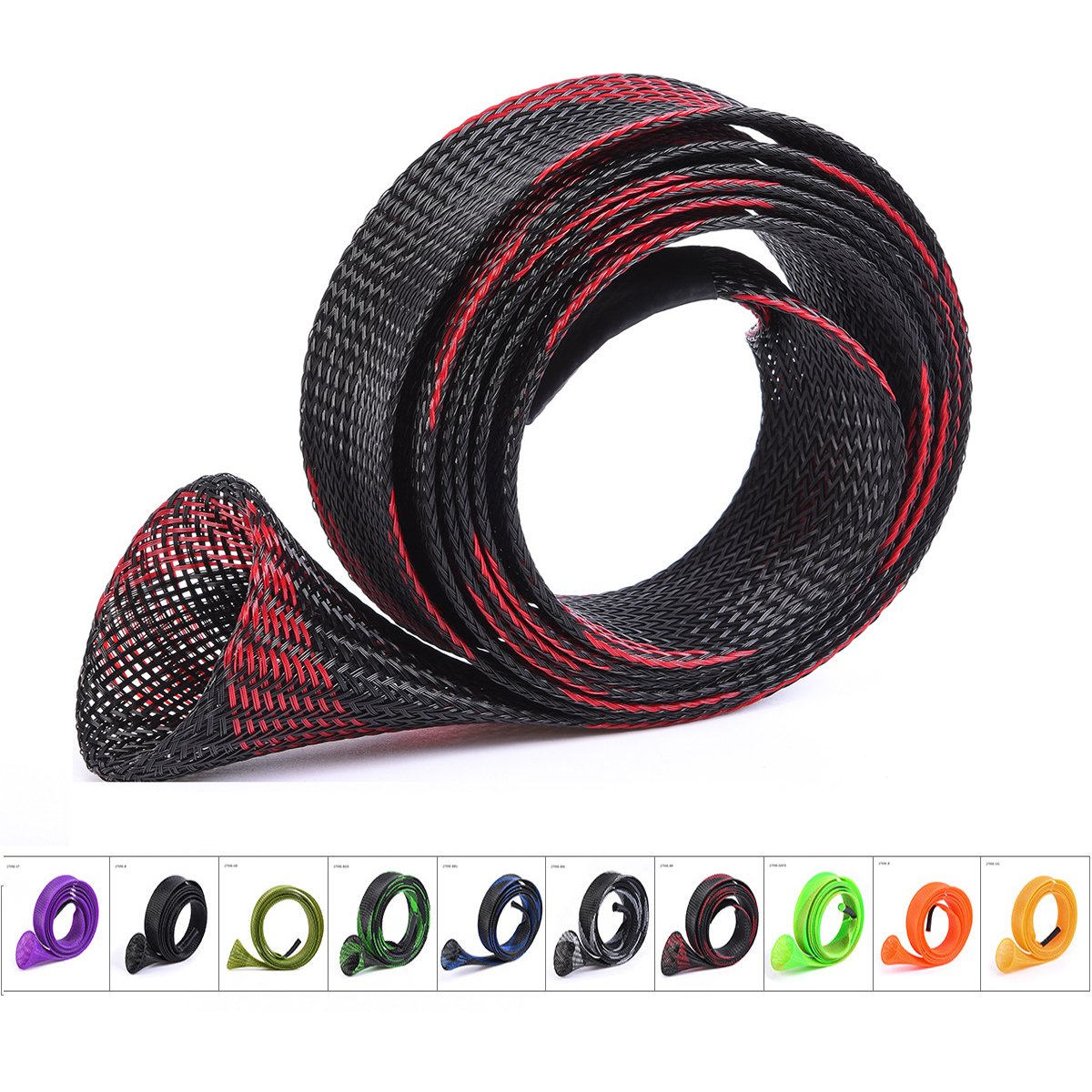 JETSHARK 35mm*170cm Fishing Rod Sleeve Braided Mesh Rod Protector Fishing Rod Sock Cover Pole Tool Accessories