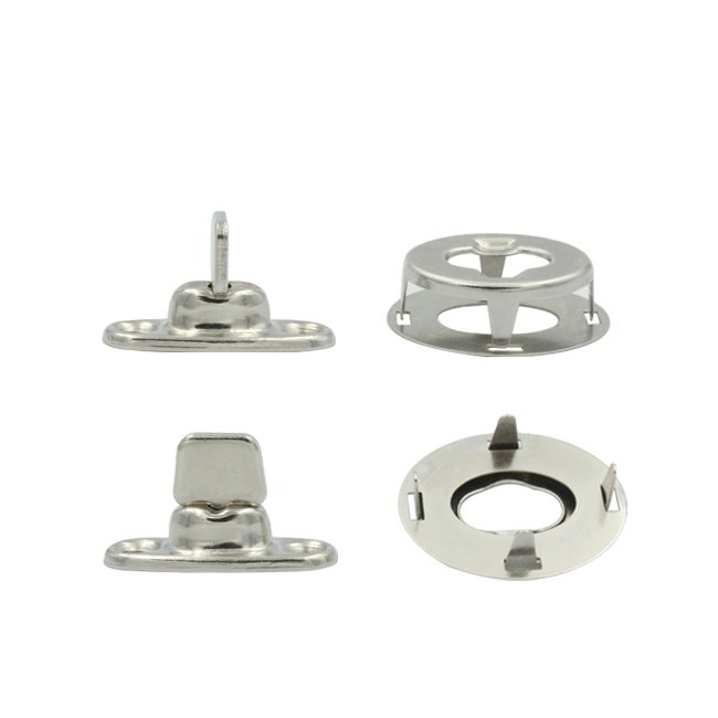 Twist-Lock Fastener Button Back Cloth-to-Cloth Set (Nickel-Plated Brass) Car Boat