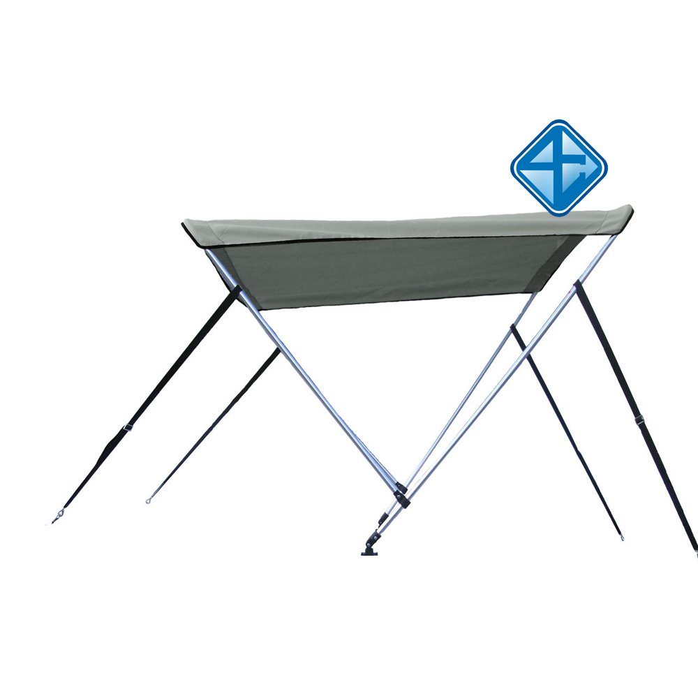 Marine-Grade 600D Aluminum Shade Boat Cover Waterproof UV Proof Bimini Top for Boat
